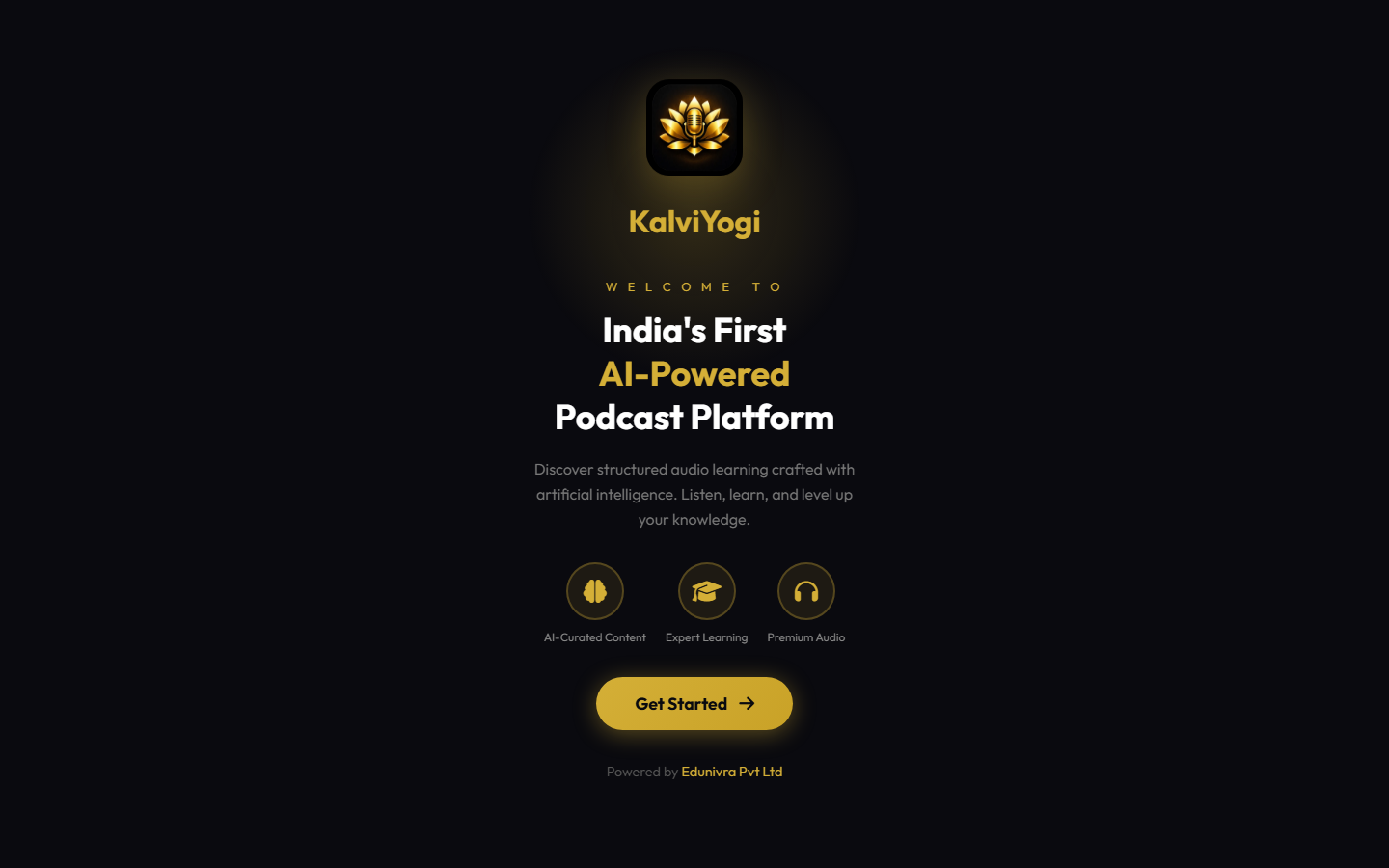 Kalviyogi original website preview