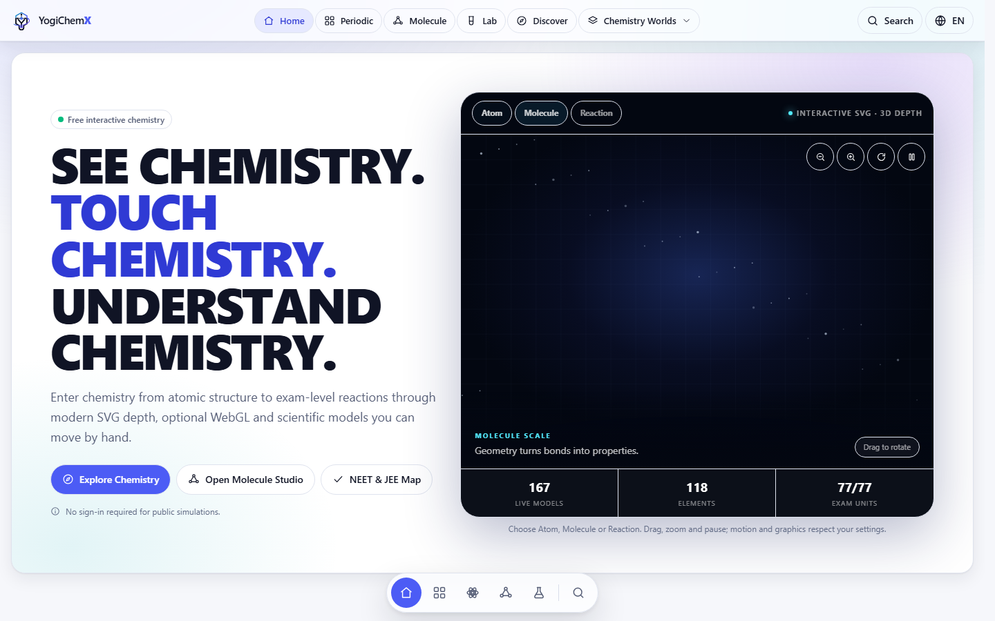 YogiChemX original website preview